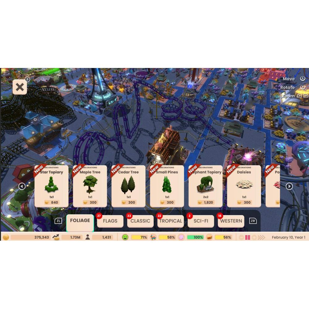 RollerCoaster Tycoon Adventures Deluxe PS4 Game Mania